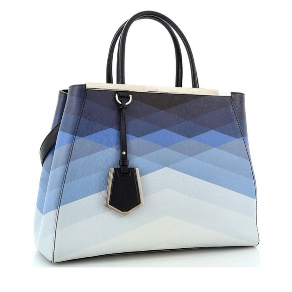 LIMITED EDITION Fendi 2014 Runway 2Jours bag in blue gradient. - Picture 5 of 7